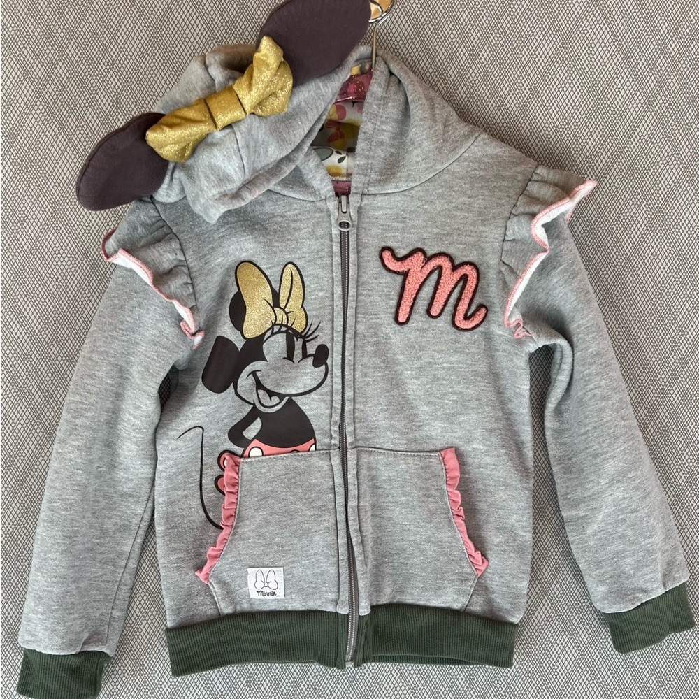 Disney Minnie Mouse - Gold bow Ear Minnie Hoodie (Size 5) - Picture 3 of 6